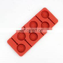 Food Grade 6 Cavities Round Shape Silicone Lollipop Chocolate Mold thumbnail-5