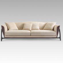 Concise Modern Luxury LS2806-26 Genuine Leather Upholstery Livingroom Sofa thumbnail-2