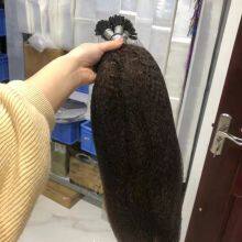 Natrual Color Deep Curly U-tip Human Hair Extension Nail Hair Extension thumbnail-2