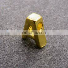 Wholesales Customized Golden Stainless Alphabet Sign Gold 3d Metal Hardware Letter For Bags thumbnail-3