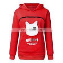 2020 New Design Creative Cat Lovers Hoodie Kangaroo Dog Pet Pullover Cuddle Pouch Women Hooy Sweatshirt Pocket Animal Ear Hooded thumbnail-4