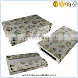 Space Saving Foldable Paper Storage Box With Metal Corner