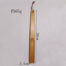 Eco-friendly Handle Beech Shoehorn Wood Customized Logo Hotel Homehold Reusable Shoe Lifter thumbnail-3