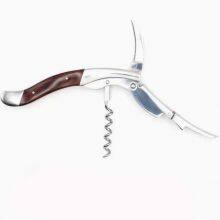 High Quality Two Step Wood Handle Wine Corkscrew Bottle Opener thumbnail-1