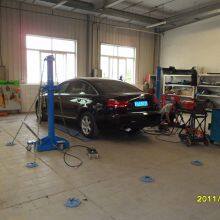 Auto Body Floor Pulling System With Anchor Pots