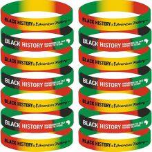 Supplier Custom Black History Month US Canada February Social Activities Waterproof Durable Soft Comfortable Silicone Bracelets thumbnail-2