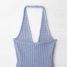 New Women's Fashionable European and American Style Stretch Halter Neck Dress thumbnail-2