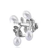 925 Sterling Silver Jewelry Natural Pearl Rings Wholesale Quality Choice thumbnail-6