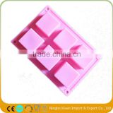 6 Cavities Rectangle Shapes Soap Silicone Handmade Soap Mold
