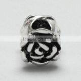 Pdora Jewelry Accessories, Rose Shape DIY Zinc Alloy Hanging and Slider Beads thumbnail-5