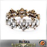 Antique Gold Plating Elastic Acrylic Bracelet thumbnail-1