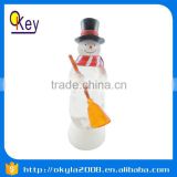 LED water rotate acrylic snowman for weeding decoration