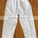 Promotion plain long pants lowest price adult white trouser wholesale pajamas manufacturer