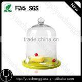 Red Color Clear Glass Cake Dome,Glass Cake Cover thumbnail-2