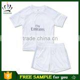 Real Free Sample to Euro Cheap Thai Quality Soccer Uniform Camisa Del Madrid Soccer Jersey for Kids Thai Quality thumbnail-3