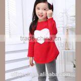 Wholesale Girls Fancy Clothing Sweater With Heart Grey Leggings Hairband 3 Piece 2015 Children Clothes thumbnail-6