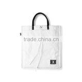 China New Imported Eco Kraft Paper Tote Bag black&white Foldable Shopping Bag