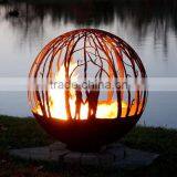 Metal Steel Outdoor Fire Pit/garden Treasures Fire Pit With Chimney thumbnail-3
