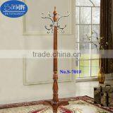 Hot Sale Wooden Clothes Hanger Zinc Alloy Hooks S-701# thumbnail-1