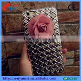 stylish flower handmade pu cover case for iphone 6 6s