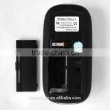 2015 Hot Black Rubber Surface 2.4G Usb Optical Flat Travel Wireless Mouse for XP,windows and ISO Systems thumbnail-5