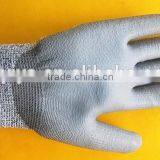 [ Trade Insurance Company] 13 Gauge Knitted HPPE Gloves, Gray PU Coated Cut Resistant Gloves thumbnail-1