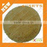 6"/50 Pcs 100% Wool Buffing Pad for Car Care(white & Yellow) thumbnail-1