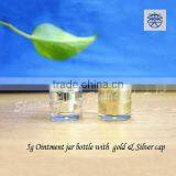 Hot Sale Acrylic Cream Jar Bottle,Fancy Sliver 5g Cosmetic Jars and Bottles thumbnail-1