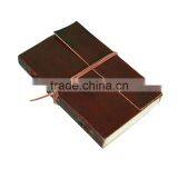 Simple Classic Genuine Leather Journal With Blank Craft Paper Brown Handmade Leather thumbnail-2