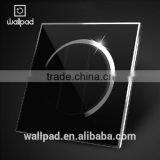 Best Selling Wallpad Black Waterproof Acrylic Glass 110~250V EU UK 3 Gang 2 Way Electric Power Supply Push Press Button Switch thumbnail-3