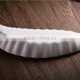 Porcelain Dinner Square White Irregular Plate for Restaurant Hotel Home thumbnail-2