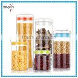 Hot Sale Borosilicate Glass Jar With Plastic Airtight Lid Glass Canister Quality Choice