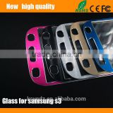 2.5D Color titanium alloy Tempered Glass Screen Protector for Samsung S3