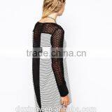 Elements Stripe Fashion Women Tunic With Lace Contrast thumbnail-4