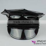 Leather Octagonal Cap Police Officer Hat Uniform Cap Party Caps thumbnail-1