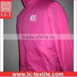 China OEM Factory Wholesale Custom Print Promotion Slim Fit Ladies Pink 201D Nylon Work Jacket With Elastic Waistband(LCTU0062) thumbnail-3