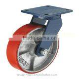 Super Heavy Duty Blue Polyurethane Caster Wheel thumbnail-1