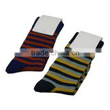 GSM-141 Hot Wholesale Custom Colorful Striped Name Brand Men Bamboo Business Socks