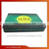 Rectangular Green Tea Tin With Double Lid