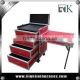 Drawer Flight Case With DJ Work Table and Wheels, 4 Drawers--2 x 4U, 2 x 3U High thumbnail-4