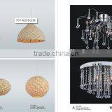 Modern Furniture Round Nature Wood Veneer Shade Pendant Lamp/Light thumbnail-3