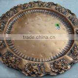 Antique Copper Charger Plates and Wall Decor Plates