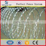 Hot Dipped Galvanized Razor Wire Barbed Defence With High Security