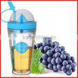 Fruit Infusing Infuser Water Bottle Sports Lemon Juice Bottle For Water Straw Coffee Milk Tea Cup Water Tumbler Child Bottles thumbnail-2
