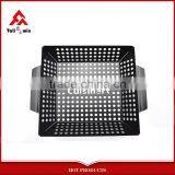 8.5''non- Stick Quare BBQ Grill Topper,fry Basket With Handle,roaster Tools thumbnail-2