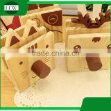 Multipurpose Wooden Cartoon Animal Happy Buddy Glasses Penholder Storage Pen Container Case Box Holder thumbnail-5