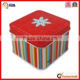 Square Metal Tin Red Canisters thumbnail-2