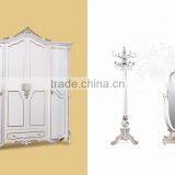 Luxury Antique Solid Wood 4 Door Wardrobe Bedroom Furniture thumbnail-1