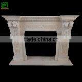 Yellow Marble Electrical Fireplace Mantel thumbnail-1