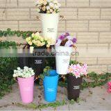 Dutch Outdoor Garden Gold Galvanized Tall Wholesale Metal Vases for Flower Arrangements thumbnail-5